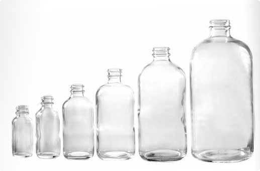 Boston Round Flint Bottles